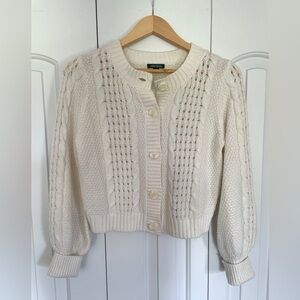 White Cardigan Sweater Wild Fable
